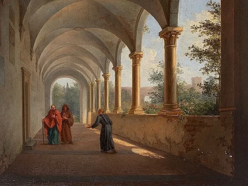 1769-Charles Spruyt - Il chiostro di Charles Spruyt